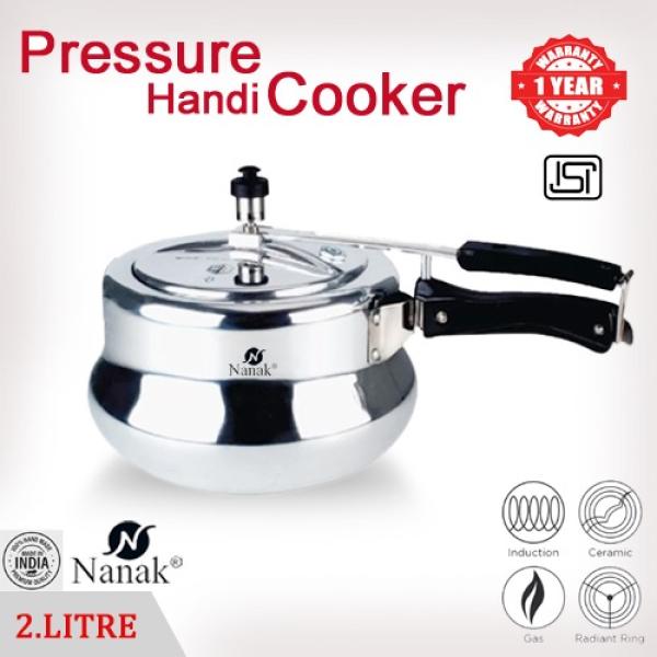 NANAK Pressure Cooker 2 L Aluminium Inner Lid Induction Bottom 2 L Induction Bottom Pressure Cooker  (Aluminium)
