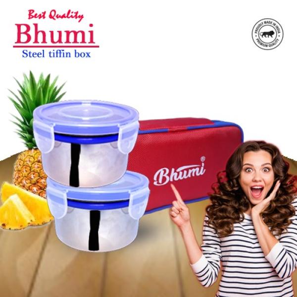 ROYAL ELIBA Leakproof & Microwave Safe Lunch Box for Adults & Kids 2 Containers Lunch Box  (300 ml, Thermoware)